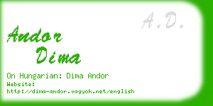 andor dima business card